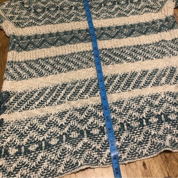 Knox Rose Striped Knit Pullover Acrylic  Sweater Braided Sides Womens Size Large - Picture 5 of 8